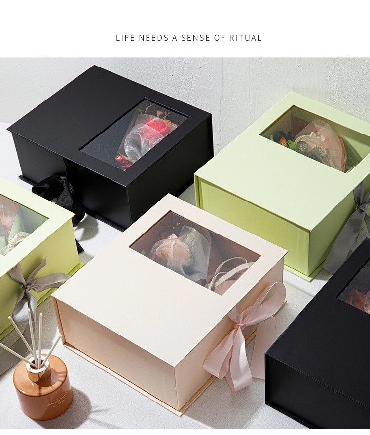 Printed Custom Design Luxury Magnetic Flower Perfume Aroma Cardboard Packing Paper Packaging Gift Box with Logo