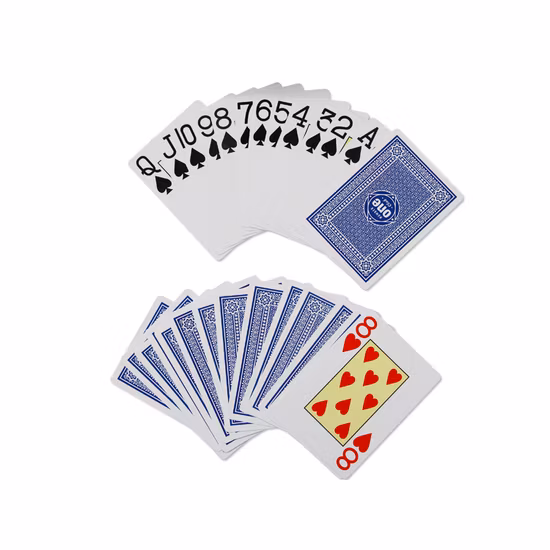 Poker con stampa di carte da gioco personalizzate in PVC nero di plastica di alta qualità