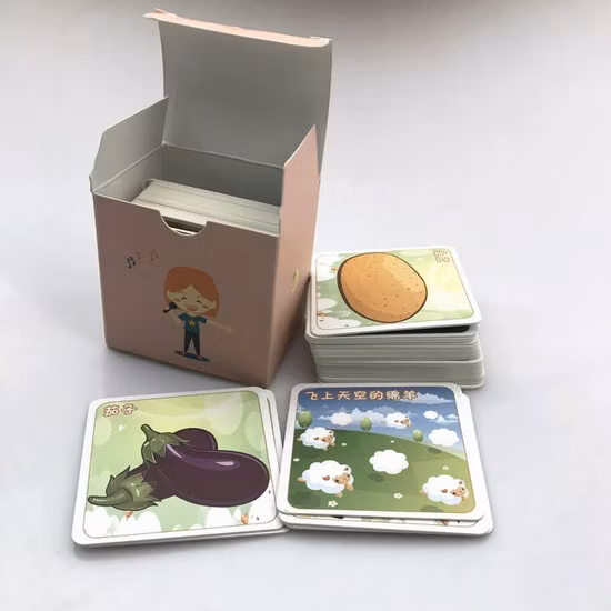Carte da studio di grandi dimensioni personalizzate per carte da gioco con stampa OEM educativa per bambini
